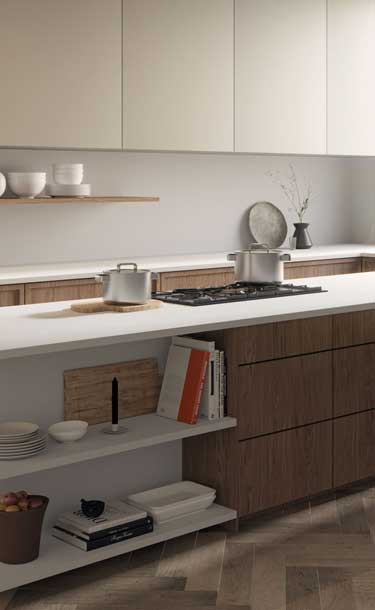 Caesarstone Porcelain 110 Whitenna Kitchen