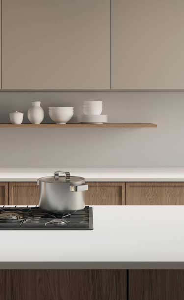 Caesarstone Porcelain 110 Whitenna Kitchen