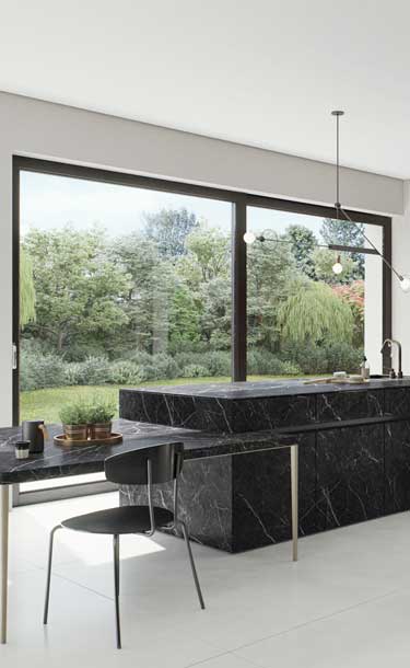 Caesarstone Porcelain - 511 Smokestone Kitchen