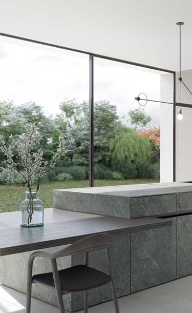Caesarstone Porcelain - 533 Silverdrop Kitchen