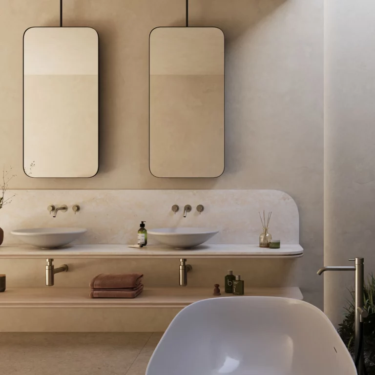 Caesarstone 8151 Moonflow Bathroom